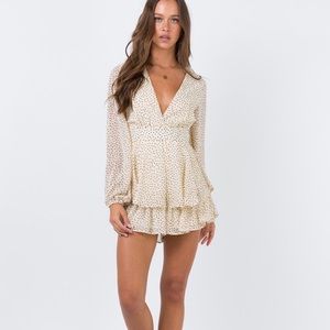 PRINCESS POLLY string of love playsuit beige